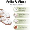 imageFelix ampamp Flora Toddler Girls Sandals Soft Rubber Princess Flat Shoes Summer Flower Girl ShoesBc311white