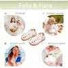 imageFelix ampamp Flora Toddler Girls Sandals Soft Rubber Princess Flat Shoes Summer Flower Girl ShoesBc313beige
