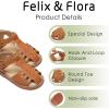 imageFelix ampamp Flora Toddler Girls Sandals Soft Rubber Princess Flat Shoes Summer Flower Girl ShoesBc313brown