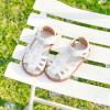 imageFelix ampamp Flora Toddler Girls Sandals Soft Rubber Princess Flat Shoes Summer Flower Girl ShoesBc313white