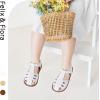 imageFelix ampamp Flora Toddler Girls Sandals Soft Rubber Princess Flat Shoes Summer Flower Girl ShoesBc313white
