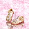 imageFelix ampamp Flora Toddler Girls Sandals Soft Rubber Princess Flat Shoes Summer Flower Girl ShoesBc321gold