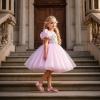 imageFelix ampamp Flora Toddler Girls Sandals Soft Rubber Princess Flat Shoes Summer Flower Girl ShoesBc321pink