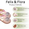 imageFelix ampamp Flora Toddler Girls Sandals Soft Rubber Princess Flat Shoes Summer Flower Girl ShoesBc321pink