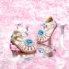 imageFelix ampamp Flora Toddler Girls Sandals Soft Rubber Princess Flat Shoes Summer Flower Girl ShoesBc321silver