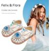 imageFelix ampamp Flora Toddler Girls Sandals Soft Rubber Princess Flat Shoes Summer Flower Girl ShoesBc321silver