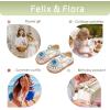 imageFelix ampamp Flora Toddler Girls Sandals Soft Rubber Princess Flat Shoes Summer Flower Girl ShoesBc321silver
