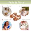 imageFelix ampamp Flora Toddler Girls Sandals Soft Rubber Princess Flat Shoes Summer Flower Girl ShoesBc326brown