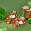 imageFelix ampamp Flora Toddler Girls Sandals Soft Rubber Princess Flat Shoes Summer Flower Girl ShoesBc326brown