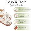 imageFelix ampamp Flora Toddler Girls Sandals Soft Rubber Princess Flat Shoes Summer Flower Girl ShoesBc326cream White