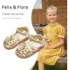 imageFelix ampamp Flora Toddler Girls Sandals Soft Rubber Princess Flat Shoes Summer Flower Girl ShoesBc326gold