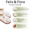 imageFelix ampamp Flora Toddler Girls Sandals Soft Rubber Princess Flat Shoes Summer Flower Girl ShoesBc326white