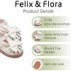 imageFelix ampamp Flora Toddler Girls Sandals Soft Rubber Princess Flat Shoes Summer Flower Girl ShoesBc327cream