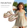 imageFelix ampamp Flora Toddler Girls Sandals Soft Rubber Princess Flat Shoes Summer Flower Girl ShoesBc327gold