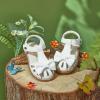imageFelix ampamp Flora Toddler Girls Sandals Soft Rubber Princess Flat Shoes Summer Flower Girl ShoesBc327white