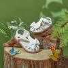 imageFelix ampamp Flora Toddler Girls Sandals Soft Rubber Princess Flat Shoes Summer Flower Girl ShoesBc327white