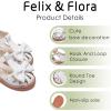 imageFelix ampamp Flora Toddler Girls Sandals Soft Rubber Princess Flat Shoes Summer Flower Girl ShoesBc327white