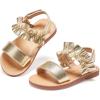 imageFelix ampamp Flora Toddler Girl Sandals  Flower Girl Dress Shoes Open Toe Little Kid Summer FlatsBc300bright Gold