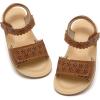imageFelix ampamp Flora Toddler Girl Sandals Flower Girl Dress Shoes Open Toe Little Kid Summer FlatsBc293brown