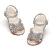 imageFelix ampamp Flora Toddler Girls Sandals Soft Rubber Flats Summer Baby Flower Girl ShoesBc315silver
