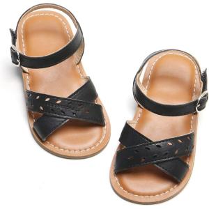 imageFelix ampamp Flora Toddler Girl Sandals  Little Girl Easter Summer Dress Shoes Lightweight Open Toe Beach HolidayBc219black