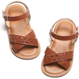 imageFelix ampamp Flora Toddler Girl Sandals  Little Girl Easter Summer Dress Shoes Lightweight Open Toe Beach HolidayBc219brown