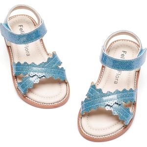 imageFelix ampamp Flora Toddler Girl Sandals  Little Girl Easter Summer Dress Shoes Lightweight Open Toe Beach HolidayBc286blue