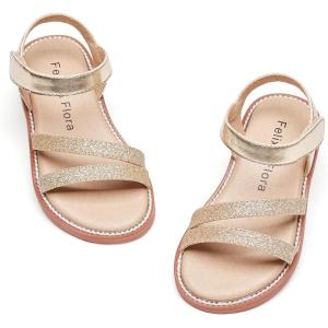 imageFelix ampamp Flora Toddler Girl Sandals  Little Girl Easter Summer Dress Shoes Lightweight Open Toe Beach HolidayBc296glitter Gold
