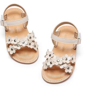 imageFelix ampamp Flora Toddler Girl Sandals Flower Girl Dress Shoes Open Toe Little Kid Summer FlatsBc308beige