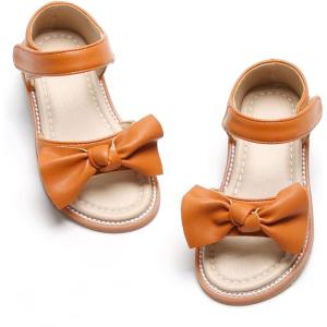 imageFelix ampamp Flora Toddler Girls Sandals Soft Rubber Flats Summer Baby Flower Girl ShoesBc245brown