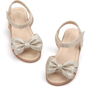 imageFelix ampamp Flora Toddler Girls Sandals Soft Rubber Flats Summer Baby Flower Girl ShoesBc252gold