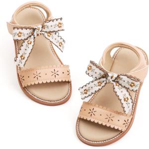 imageFelix ampamp Flora Toddler Girls Sandals Soft Rubber Flats Summer Baby Flower Girl ShoesBc283nude