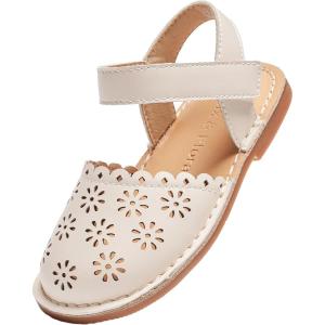 imageFelix ampamp Flora Toddler Girls Sandals Soft Rubber Princess Flat Shoes Summer Flower Girl ShoesBc299beige