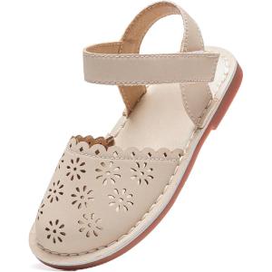 imageFelix ampamp Flora Toddler Girls Sandals Soft Rubber Princess Flat Shoes Summer Flower Girl ShoesBc299moonbeam