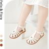 imageFelix ampamp Flora Toddler Girls Sandals Flower Girl Shoes Soft Rubber Princess Summer Flat ShoesBc312beige