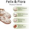 imageFelix ampamp Flora Toddler Girls Sandals Flower Girl Shoes Soft Rubber Princess Summer Flat ShoesBc312beige