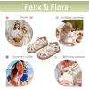 imageFelix ampamp Flora Toddler Girls Sandals Flower Girl Shoes Soft Rubber Princess Summer Flat ShoesBc312beige