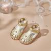 imageFelix ampamp Flora Toddler Girls Sandals Flower Girl Shoes Soft Rubber Princess Summer Flat ShoesBc312gold
