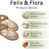 imageFelix ampamp Flora Toddler Girls Sandals Flower Girl Shoes Soft Rubber Princess Summer Flat ShoesBc312gold