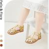 imageFelix ampamp Flora Toddler Girls Sandals Flower Girl Shoes Soft Rubber Princess Summer Flat ShoesBc312gold
