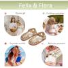 imageFelix ampamp Flora Toddler Girls Sandals Flower Girl Shoes Soft Rubber Princess Summer Flat ShoesBc312gold