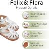 imageFelix ampamp Flora Toddler Girls Sandals Flower Girl Shoes Soft Rubber Princess Summer Flat ShoesBc312white
