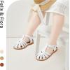 imageFelix ampamp Flora Toddler Girls Sandals Flower Girl Shoes Soft Rubber Princess Summer Flat ShoesBc312white