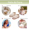 imageFelix ampamp Flora Toddler Girls Sandals Flower Girl Shoes Soft Rubber Princess Summer Flat ShoesBc314beige