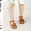 imageFelix ampamp Flora Toddler Girls Sandals Flower Girl Shoes Soft Rubber Princess Summer Flat ShoesBc314brown