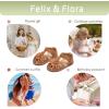 imageFelix ampamp Flora Toddler Girls Sandals Flower Girl Shoes Soft Rubber Princess Summer Flat ShoesBc314brown