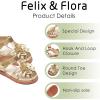 imageFelix ampamp Flora Toddler Girls Sandals Flower Girl Shoes Soft Rubber Princess Summer Flat ShoesBc314gold