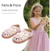 imageFelix ampamp Flora Toddler Girls Sandals Flower Girl Shoes Soft Rubber Princess Summer Flat ShoesBc314pink