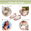 imageFelix ampamp Flora Toddler Girls Sandals Flower Girl Shoes Soft Rubber Princess Summer Flat ShoesBc314pink