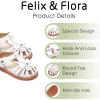 imageFelix ampamp Flora Toddler Girls Sandals Flower Girl Shoes Soft Rubber Princess Summer Flat ShoesBc314white